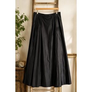 Black Maxi Skirt Gothic Witchy Whimsygoth Dark Academia A-Line Pockets L